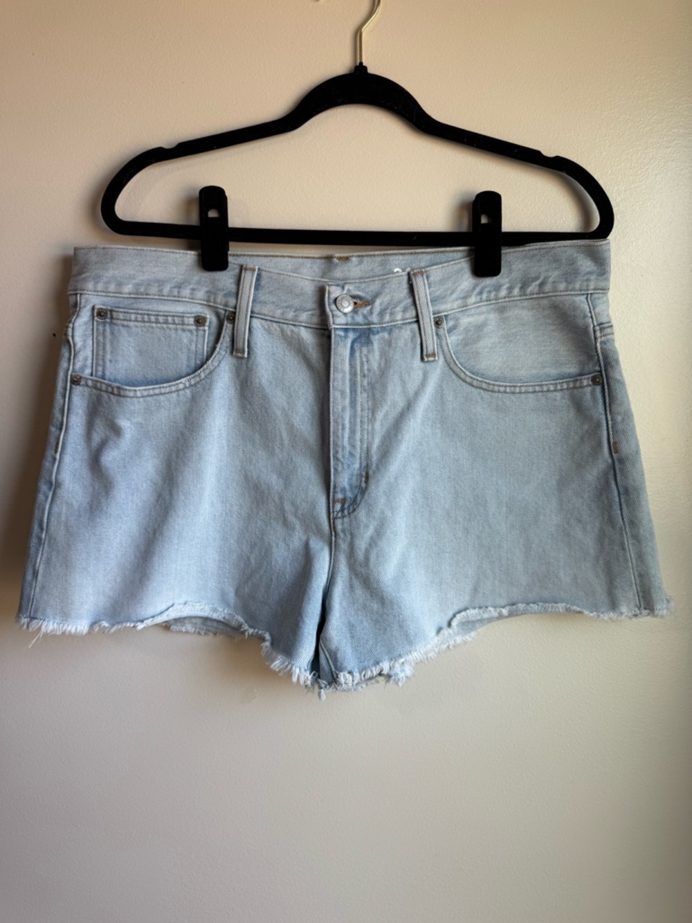 J.Crew Denim Shorts Size 31 Light Wash Raw Hem Relaxed Fit